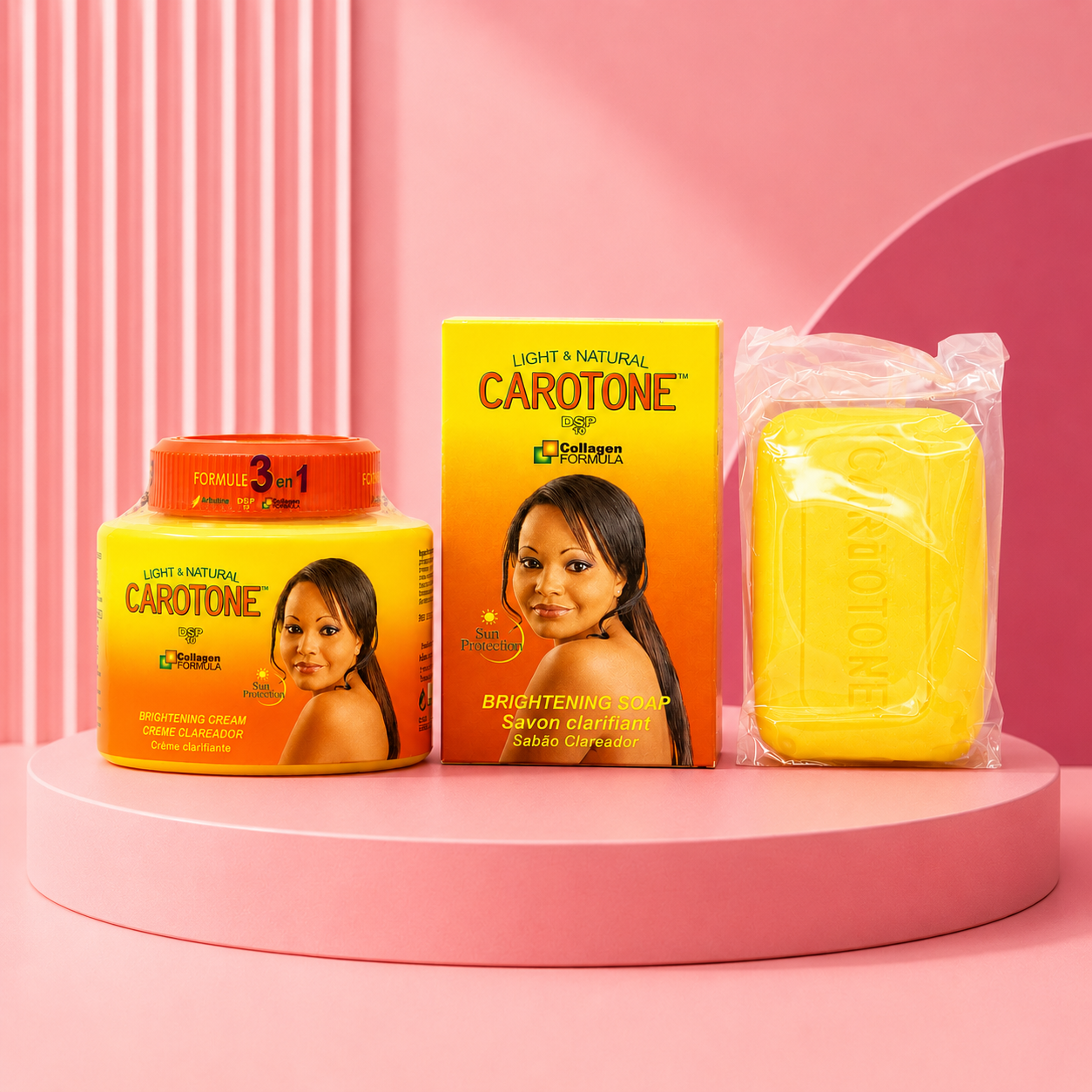 DÚO CAROTONE — CREMA 330ml + JABÓN ACLARANTE